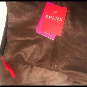 Bronze Spanx Faux leather leggings size large